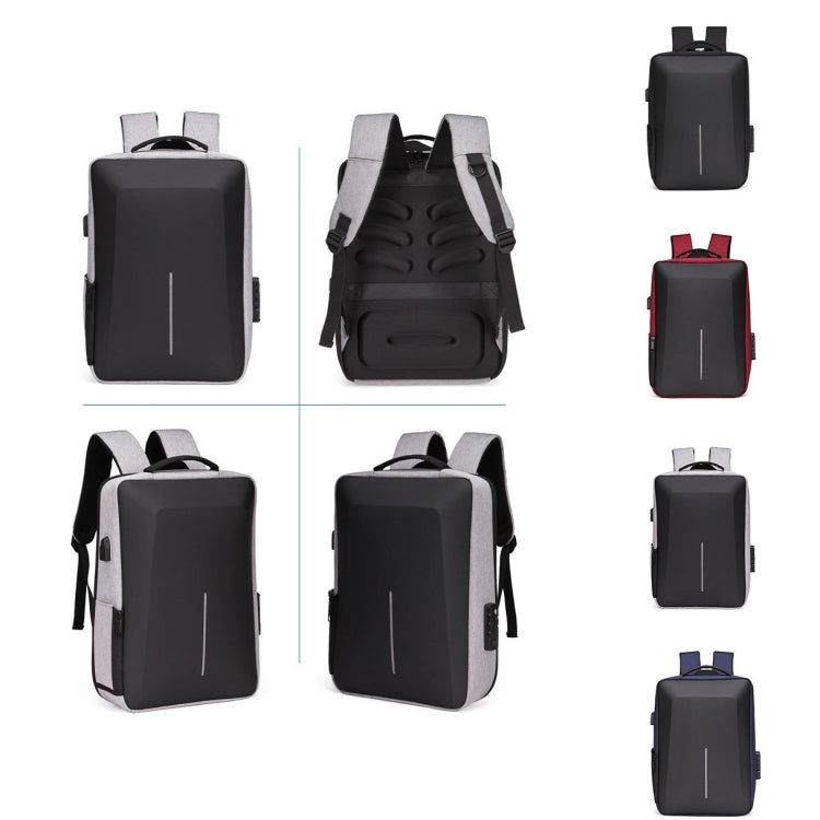 Men Business Shoulder USB External Interface Computer Bag, Color: 8001 Gray - Backpack by PMC Jewellery | Online Shopping South Africa | PMC Jewellery | Buy Now Pay Later Mobicred