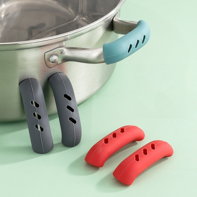 1 Pair Silicone Pot Handle Insulation Cover Iron Pot Handle Cover(Simple Gray) - Insulation by PMC TechLife | Online Shopping South Africa | PMC TechLife