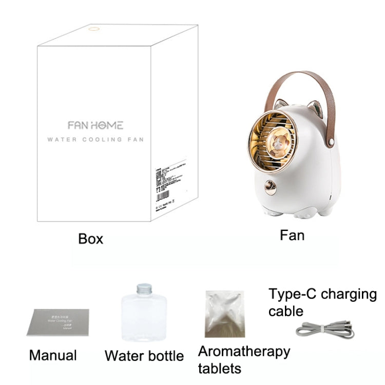 Turbine Water Cold Fan USB Desktop Humidity Spray Small Fan(Elk Pink 2000 mAh) - Electric Fans by PMC TechLife | Online Shopping South Africa | PMC TechLife | Buy Now Pay Later Mobicred