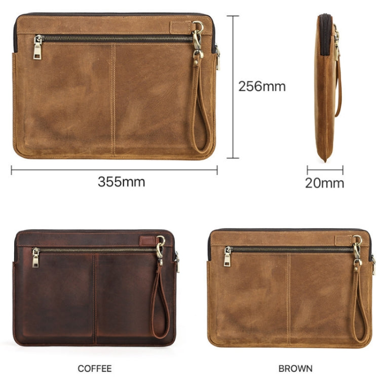 CONTACTS FAMILY Leather Laptop Sleeve For Macbook Pro 14.2 Inch(Brown) - 14.1 inch by CONTACTS FAMILY | Online Shopping South Africa | PMC Jewellery | Buy Now Pay Later Mobicred