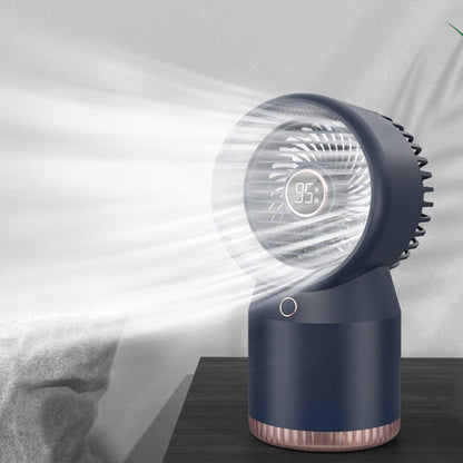 Spray Humidified LED Digital Display Office Home Fan, Style: USB Direct Plug(Blue) - Electric Fans by PMC Jewellery | Online Shopping South Africa | PMC Jewellery | Buy Now Pay Later Mobicred