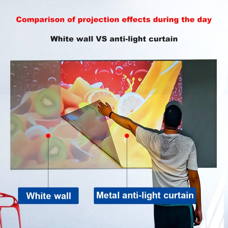 Folding Metal Anti-Light HD Projection Curtain, Size: 60 inches 4:3 120x90cm - Film Curtains by PMC TechLife | Online Shopping South Africa | PMC TechLife | Buy Now Pay Later Mobicred