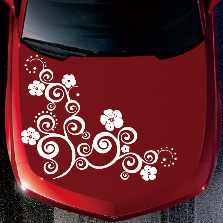 D-908 Summer Flower Totem PVC Car Hood Sticker(Yellow) - Decorative Sticker by PMC TechLife | Online Shopping South Africa | PMC TechLife | Buy Now Pay Later Mobicred