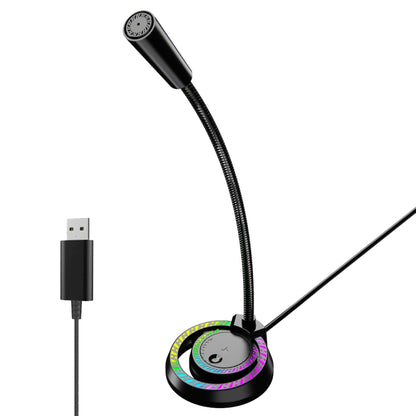 RGB Lighting Effect Computer Desktop Microphone(F3) - Microphone by PMC Jewellery | Online Shopping South Africa | PMC Jewellery | Buy Now Pay Later Mobicred