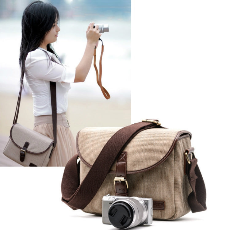 Casual SLR Camera Canvas Crossbody Bag(Blue) - Strap Satchel by PMC TechLife | Online Shopping South Africa | PMC TechLife | Buy Now Pay Later Mobicred