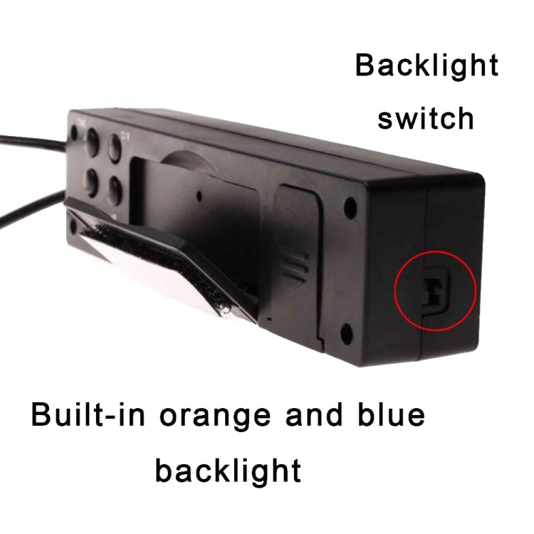 Car Inside And Outside Dual Temperature+Clock+Voltage LED Electronic Display(Orange+Blue) - free shipping - PMC TechLife - Order now!