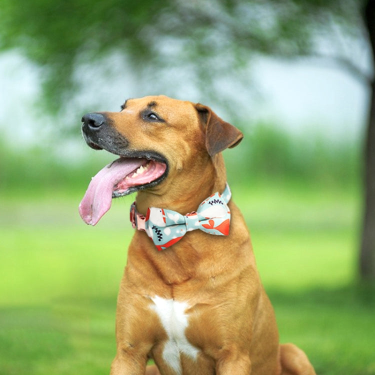 Rose Gold Buckle Pet Detachable Bow Collar, Size: M 2.0x33-50cm(Sweet Pink Girl) - Collars by PMC Jewellery | Online Shopping South Africa | PMC Jewellery