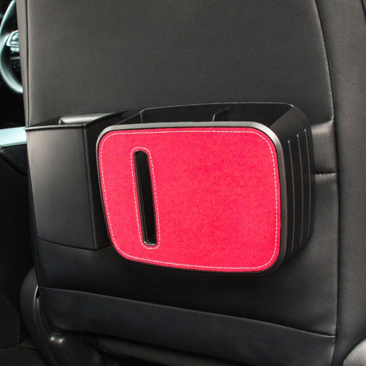 Car Drain Tissue Box Umbrella Storage Pocket Bag Storage Box Car Trash Can(Flip Fur Red) - Tissue Boxes by PMC TechLife | Online Shopping South Africa | PMC TechLife | Buy Now Pay Later Mobicred