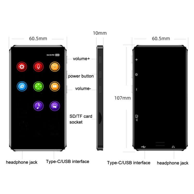 WIFI Game E-Book Touch Screen Bluetooth Mini Tablet MP3/MP4/MP5, TF Capacity: 8GB(2G DDR+16G Flash) - MP4 Player by PMC TechLife | Online Shopping South Africa | PMC TechLife | Buy Now Pay Later Mobicred