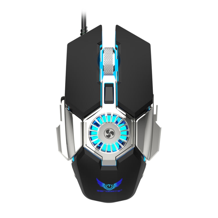 Zerodate G22 6 Keys Fan Cooled RGB Lighted Gaming Mice, Cable Length: 1.5m(Black) - Wired Mice by Zerodate | Online Shopping South Africa | PMC Jewellery | Buy Now Pay Later Mobicred