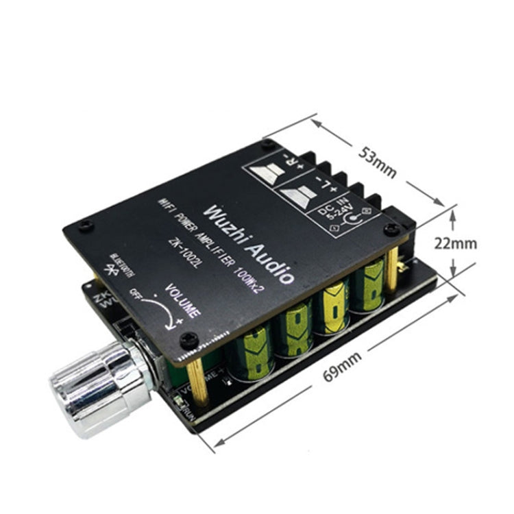 ZK-1002L Mini High Power Bluetooth Amplifier Board with Knob Adjust Volume Switch - Breadboard / Amplifier Board by PMC Jewellery | Online Shopping South Africa | PMC Jewellery