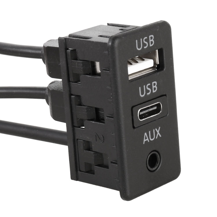 Car Universal Modification USB +Type-C+AUX Interface Charging Seat - DIY Cables by PMC TechLife | Online Shopping South Africa | PMC TechLife | Buy Now Pay Later Mobicred