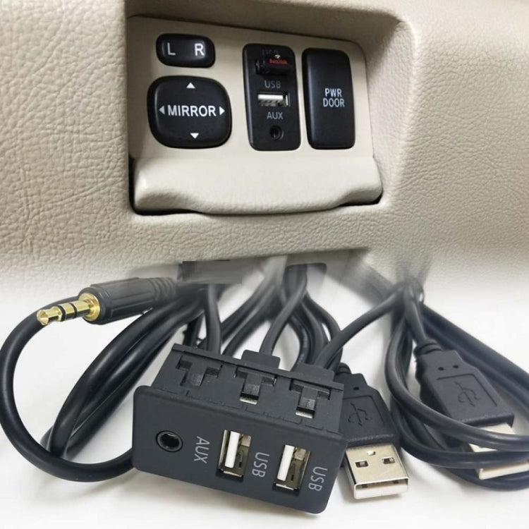 Car Universal Modification Dual USB +AUX Interface Charging Seat - DIY Cables by PMC TechLife | Online Shopping South Africa | PMC TechLife