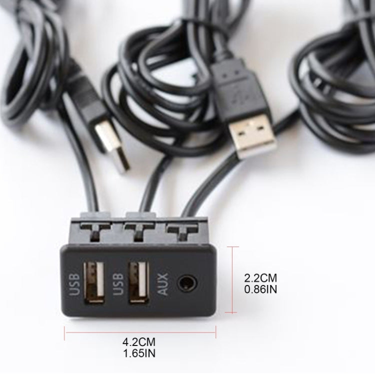 Car Universal Modification Dual USB +AUX Interface Charging Seat - DIY Cables by PMC TechLife | Online Shopping South Africa | PMC TechLife