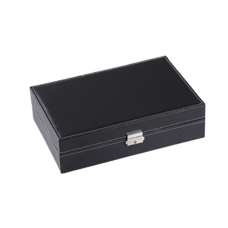 8-Bit Watch Display Storage Box Necklace Ring Jewelry Box With Mirror(Black) - free shipping - PMc TechLife - Order now!