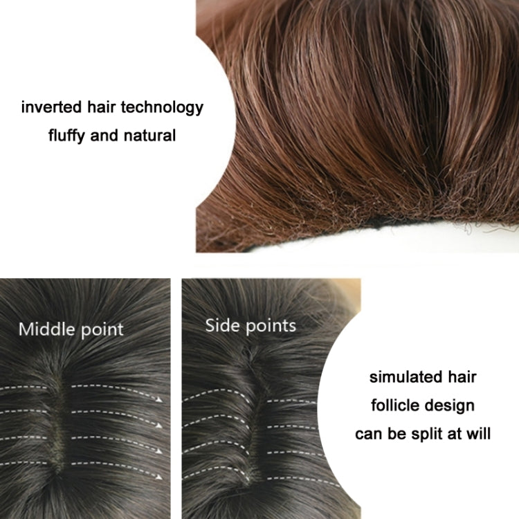 Women Medium Length Natural Realistic Full Shoulder Length Wig(Black Tea Color 36cm) - free shipping - PMC TechLife - Order now!