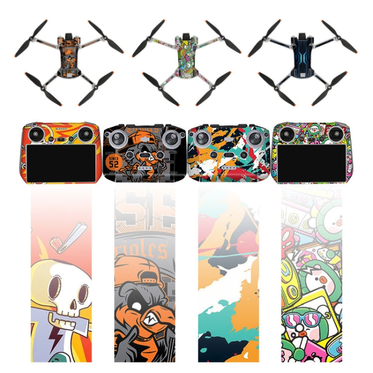 Sunnylife Drone+Remote Control Protective Sticker For DJI Mini 3 Pro RC Version(Carbon Red) - Stickers by Sunnylife | Online Shopping South Africa | PMC TechLife | Buy Now Pay Later Mobicred
