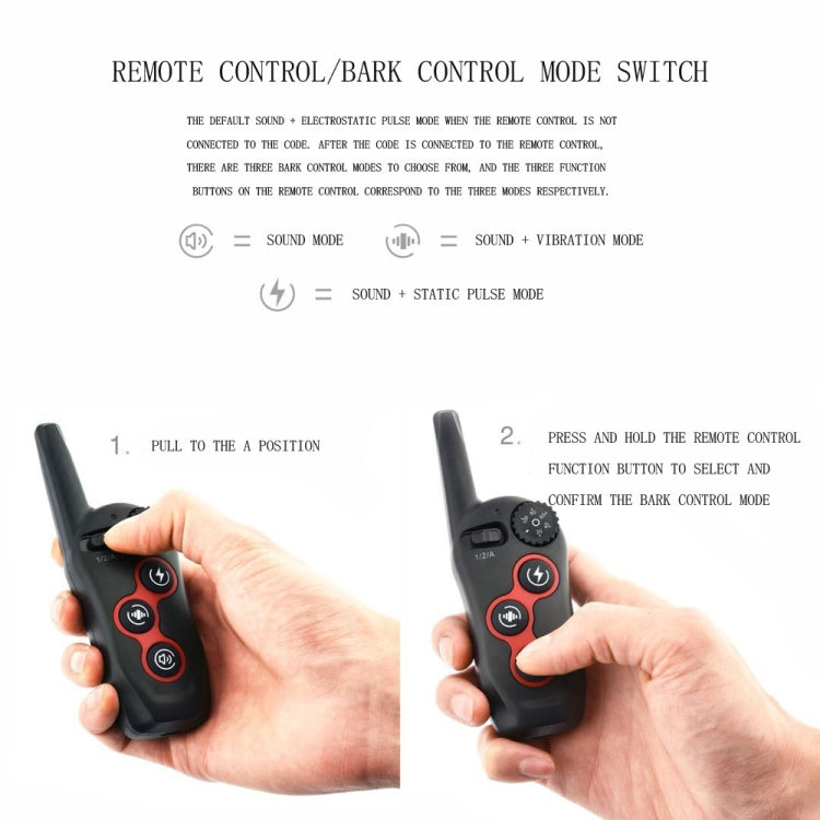 Remote Control Trainer Dog Collar Automatic Barking Stopper, Specification: 1 Drag 1 Black - Training Aids by PMC TechLife | Online Shopping South Africa | PMC TechLife