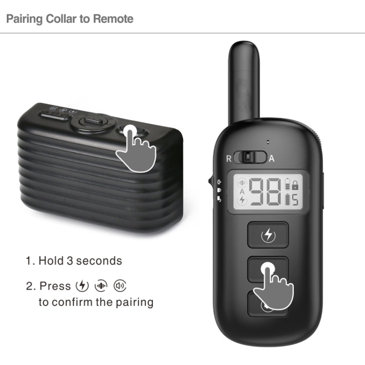 Remote Control Trainer Dog Collar Automatic Bark Stop Device, Specification: 1 Drag 1 (Black) - Training Aids by PMC Jewellery | Online Shopping South Africa | PMC Jewellery | Buy Now Pay Later Mobicred