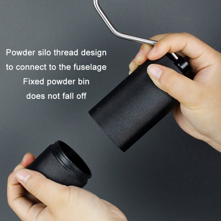 CNC Stainless Steel Hand Crank Coffee Bean Grinder, Specification: Hexagon Black - free shipping - PMC TechLife - Order now!