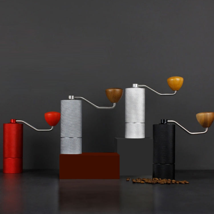 CNC Stainless Steel Hand Crank Coffee Bean Grinder, Specification: Seven Corner Gray - free shipping - PMC TechLife - Order now!
