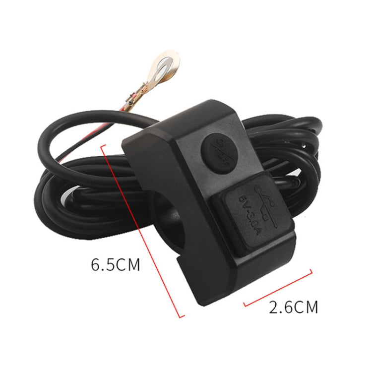 Motorcycle Dual USB Mobile Phone Charger 5V 3A Fast Charging(Black) - Battery Charger by PMC TechLife | Online Shopping South Africa | PMC TechLife | Buy Now Pay Later Mobicred