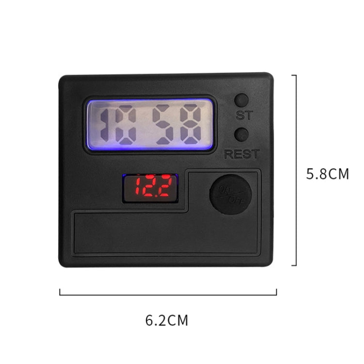 Motorcycle Clock Digital Display Dual USB Phone Charger Waterproof 5V 3A Fast Charge(Black) - Battery Charger by PMC TechLife | Online Shopping South Africa | PMC TechLife | Buy Now Pay Later Mobicred