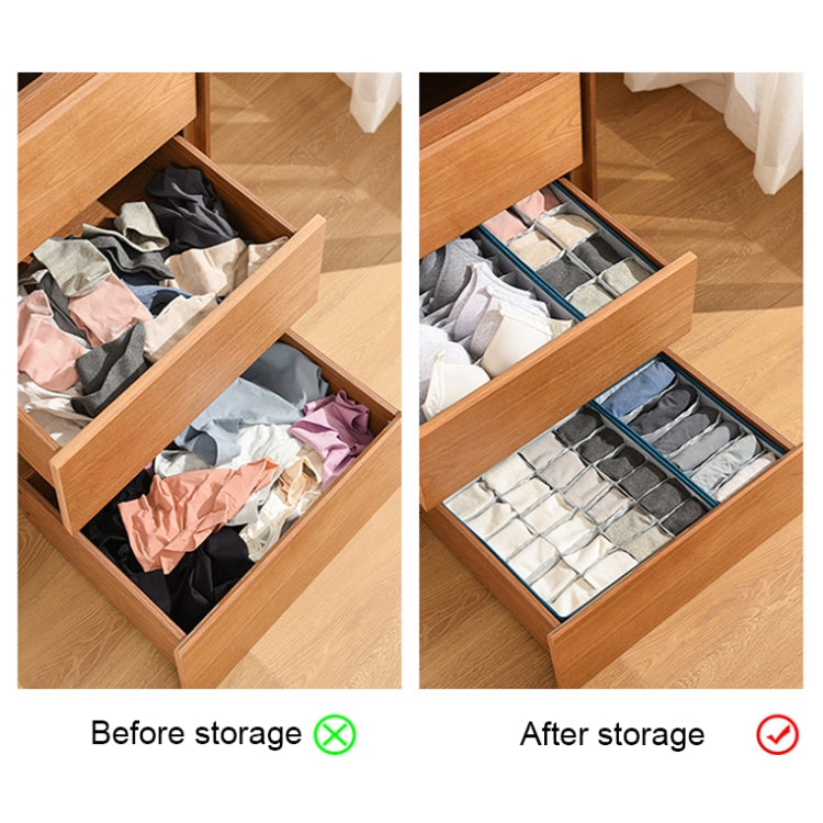 Foldable Drawer Clothes Storage Box, Spec: 8 Grids (Green) - Storage Boxes by PMC TechLife | Online Shopping South Africa | PMC TechLife