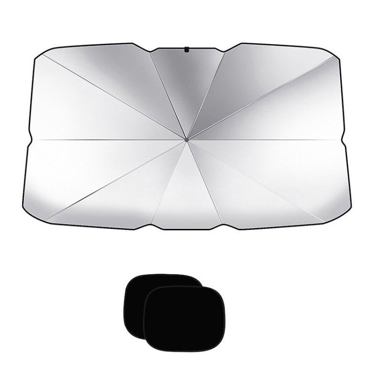 Car Windshield Telescopic Folding Thermal Insulation Parasol, Size: Large+2 PCS Side Sun Block - Window Foils & Solar Protection by PMC TechLife | Online Shopping South Africa | PMC TechLife | Buy Now Pay Later Mobicred