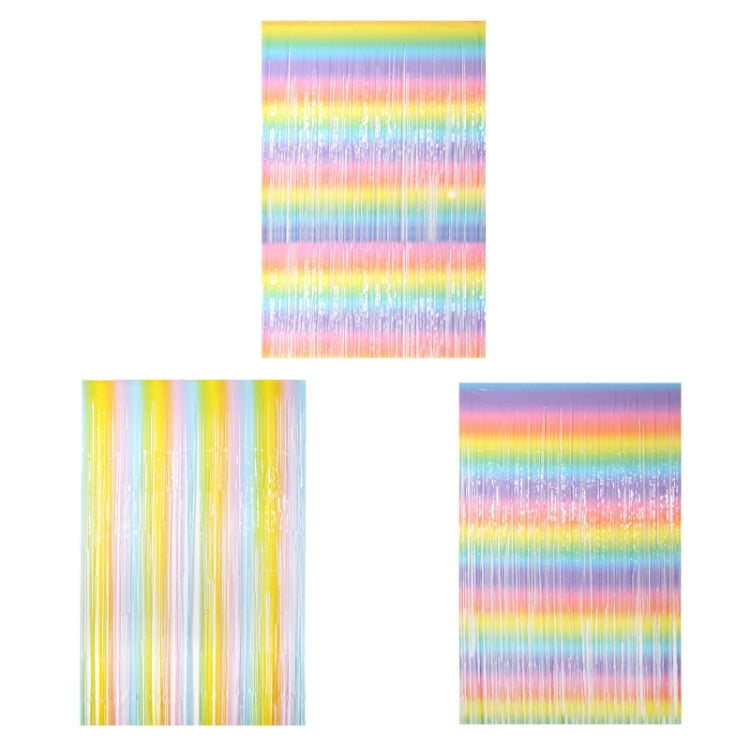 2 PCS 2M Birthday Party Decoration Background Rain Curtain(Rainbow Gradient) - Holiday Decorations by PMC TechLife | Online Shopping South Africa | PMC TechLife