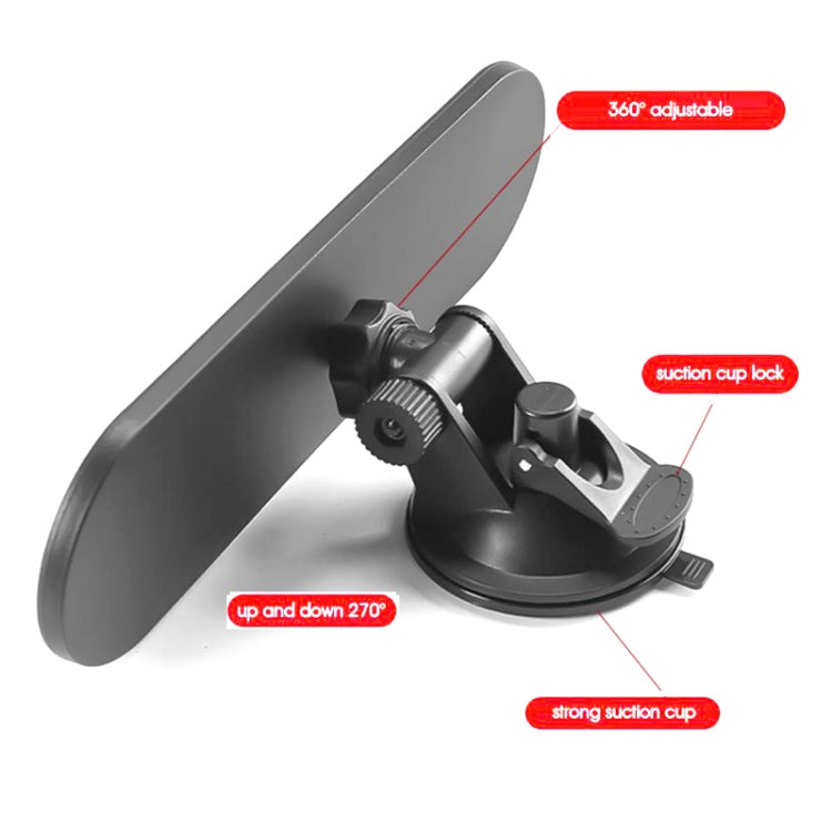 CZC-220 Car Strong Suction Cup Big Vision Flat Rearview Mirror(Blue Mirror) - Interior Mirrors by PMC Jewellery | Online Shopping South Africa | PMC Jewellery | Buy Now Pay Later Mobicred
