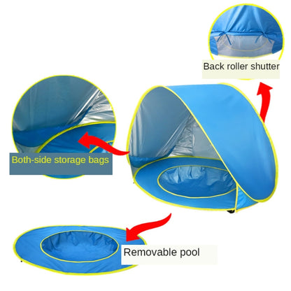 Baby Beach Tent With Pool Portable Foldable Sunshelter, Color: Whale Blue - Tents & Accessories by PMC Jewellery | Online Shopping South Africa | PMC Jewellery