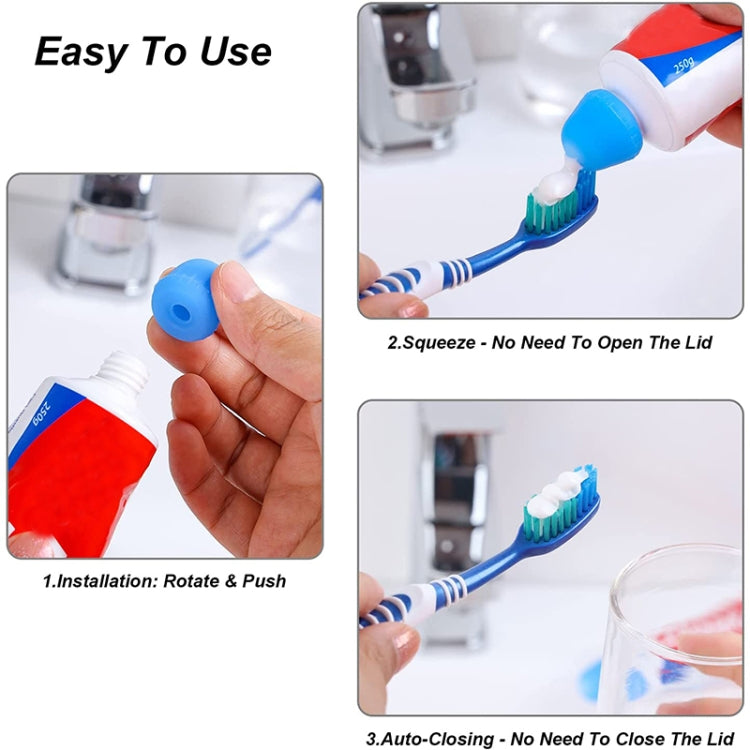 5 PCS Manual Silicone Self-Sealing Toothpaste Cap Aid(Blue) - Toothpaste Squeezing Device by PMC TechLife | Online Shopping South Africa | PMC TechLife
