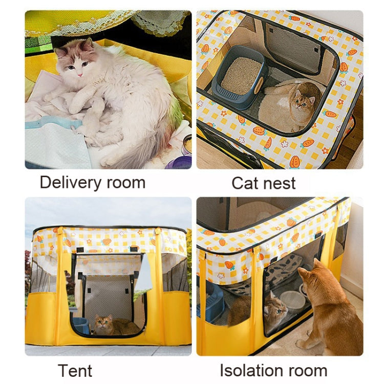 Rectangular Foldable Pet Fence Dog and Cat Litter Pet Delivery Room M(Blue Panda) - Beds by PMC TechLife | Online Shopping South Africa | PMC TechLife | Buy Now Pay Later Mobicred