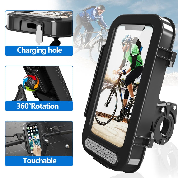 Bicycle Waterproof Bag Motorcycle Transparent Flip Phone Holder(Black) - Holders by PMC Jewellery | Online Shopping South Africa | PMC Jewellery | Buy Now Pay Later Mobicred