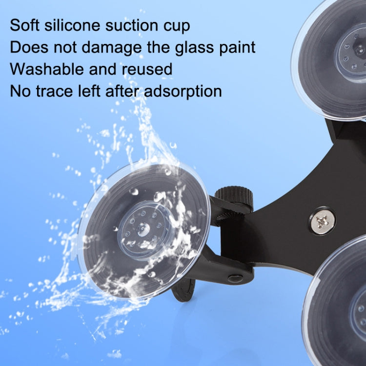 Car General Purpose Vehicle Bracket Suction Cup Fixed Glass Video Shooting Base, Shape: Suction Cup+PTZ+Phone Clip - Holder by PMC TechLife | Online Shopping South Africa | PMC TechLife | Buy Now Pay Later Mobicred