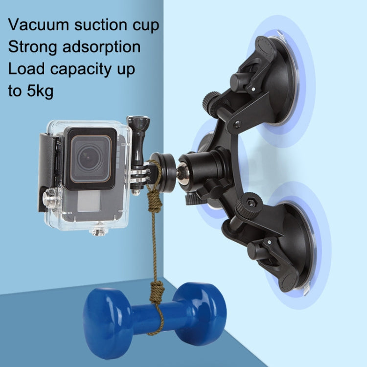 Car General Purpose Vehicle Bracket Suction Cup Fixed Glass Video Shooting Base, Shape: Suction Cup+PTZ+Phone Clip - Holder by PMC TechLife | Online Shopping South Africa | PMC TechLife | Buy Now Pay Later Mobicred