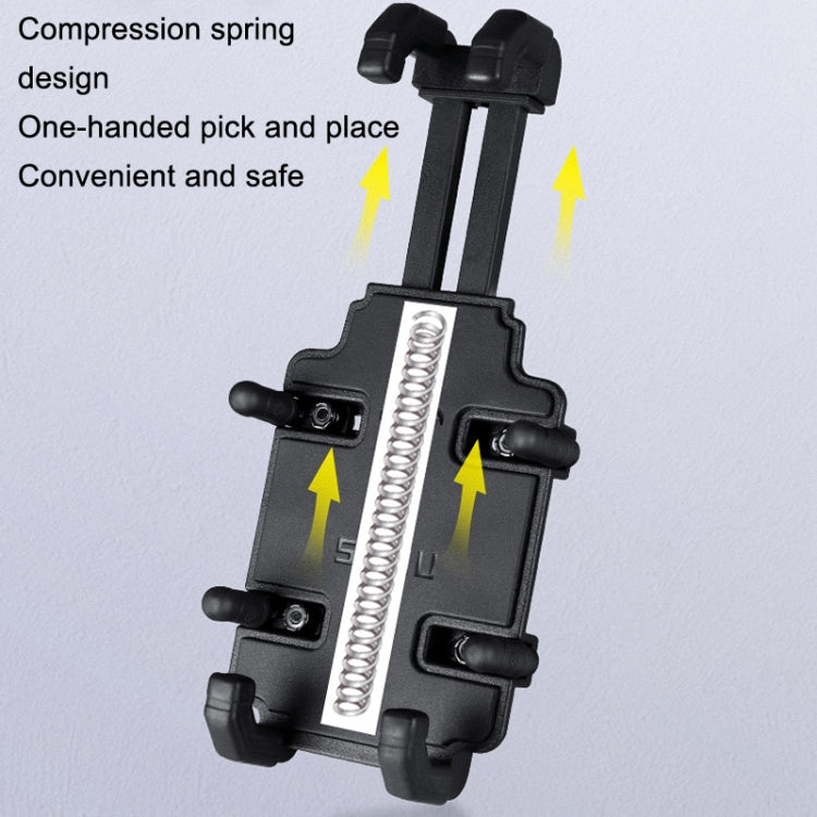 SMNU SM008 Motorcycle Aluminum Alloy Polyclaw Phone Bracket(U-type Handlebar Installation) - Holder by SMNU | Online Shopping South Africa | PMC Jewellery | Buy Now Pay Later Mobicred