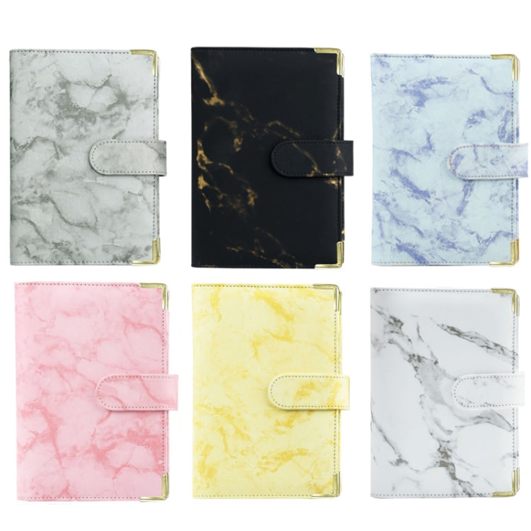 A6 Binder Budget Book Marbled Notebook PU Leather Binder(Blue -Purple) - Notebooks by null | Online Shopping South Africa | PMC TechLife | Buy Now Pay Later Mobicred