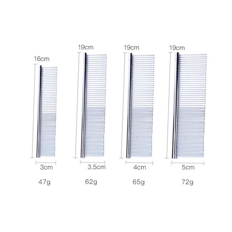 Stainless Steel Pet Comb Pet Hair Comb, Specification: XS - Brushes by PMC TechLife | Online Shopping South Africa | PMC TechLife