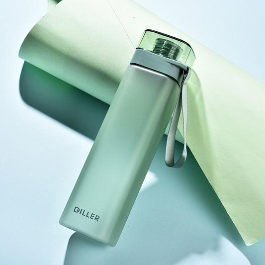 Diller D8646 Square Shape Fitness Leakproof Water Bottle, Capacity: 400ml(Green) - Kettles by Diller | Online Shopping South Africa | PMC Jewellery | Buy Now Pay Later Mobicred