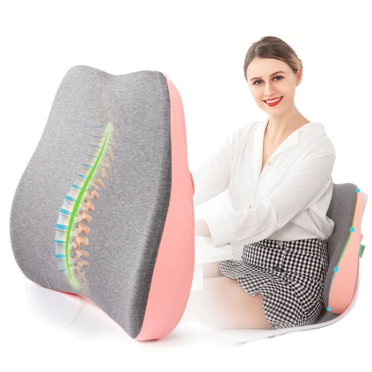 Memory Foam Lumbar Pillow Office Seat Lumbar Cushion(Lemon Yellow) - free shipping - PMC TechLife - Order now!