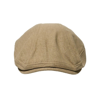 Retro Forward Cap Linen Cap Spring And Summer Beret(Light Khaki) - Peaked Cap by PMC Jewellery | Online Shopping South Africa | PMC Jewellery