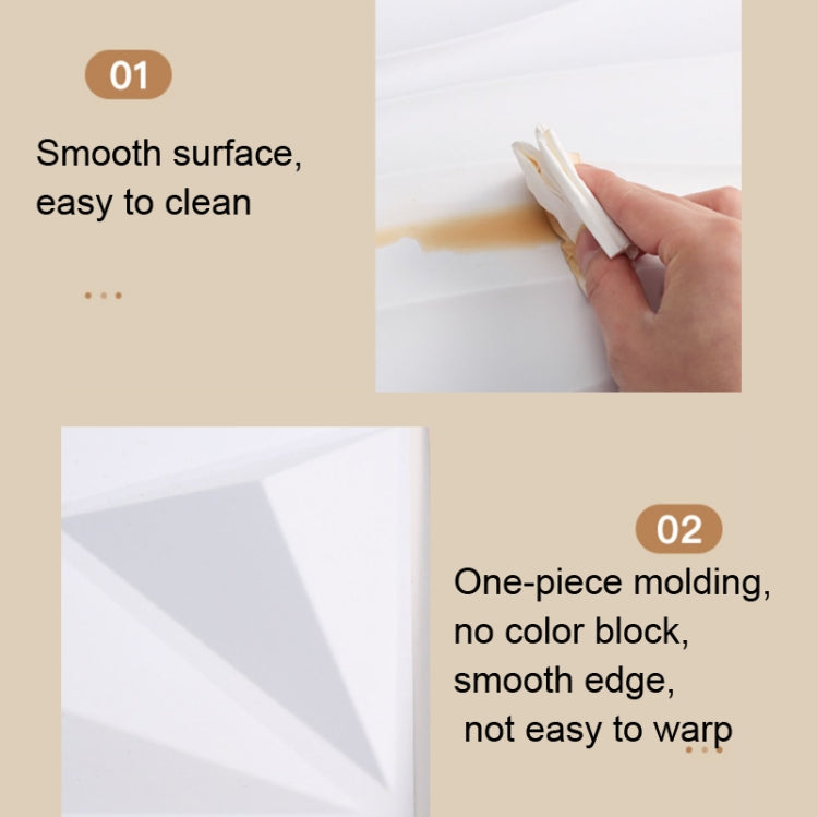 PVC Material Stereo 3D Shooting Background Board Photo Props,50 X 50cm(D095 Square Brick White) - free shipping - PMC TechLife - Order now!