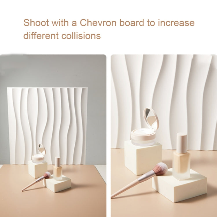 PVC Material Stereo 3D Shooting Background Board Photo Props,50 X 50cm(D081 Waves White) - Other by PMC TechLife | Online Shopping South Africa | PMC TechLife | Buy Now Pay Later Mobicred