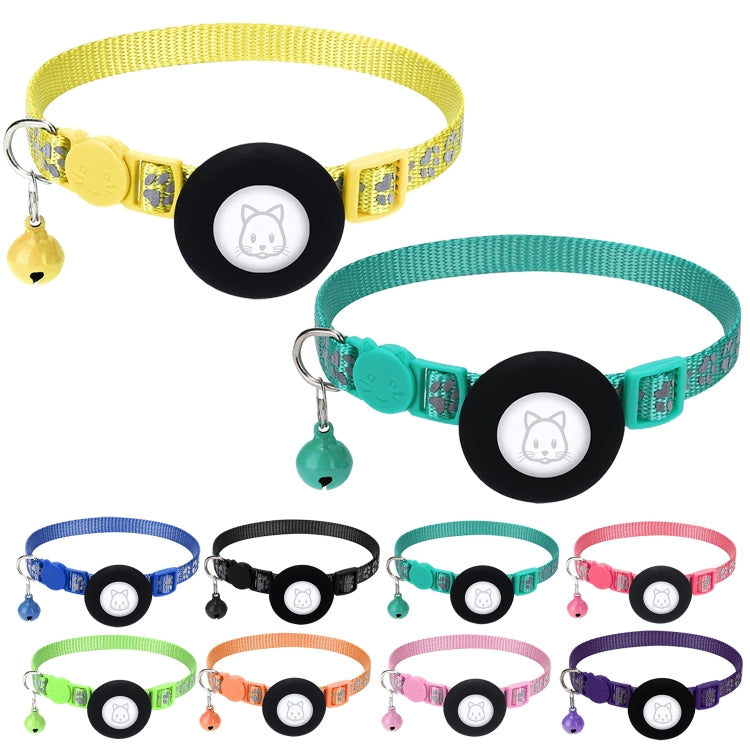 Pet Cat Reflective Collar with Bell for Airtag Tracker(Light Green) - Pet Series by PMC TechLife | Online Shopping South Africa | PMC TechLife