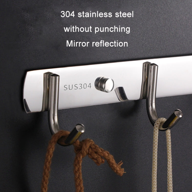 304 Stainless Steel No Punching Door Rear Coat Hook, Specification: 3 Hooks - Shelf & Hooks by PMC TechLife | Online Shopping South Africa | PMC TechLife