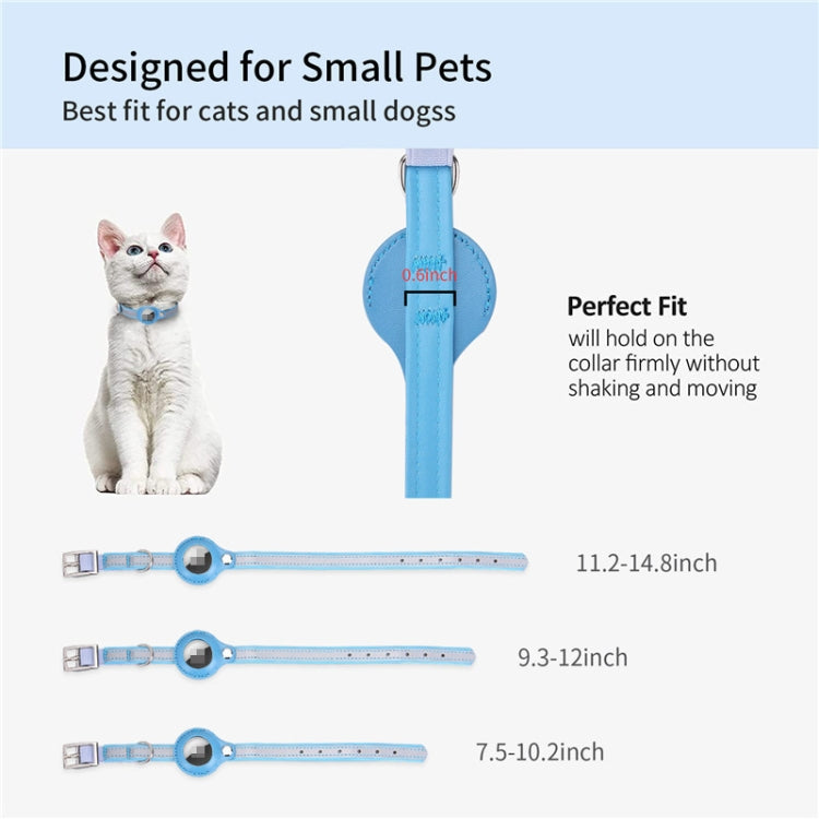 For Airtag Tracker Protective Cover Pet PU Collar, Specification: M(Pink) - Pet Series by PMC TechLife | Online Shopping South Africa | PMC TechLife