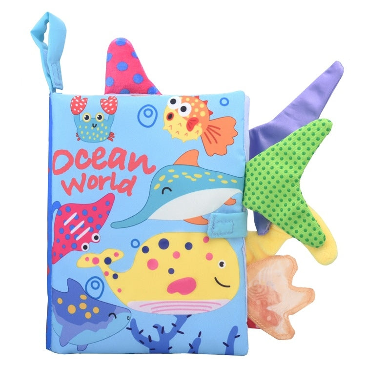 Tail Cloth Book Baby Enlightenment 3D Early Education Cloth Book(Ocean) - Early Education Toys by PMC Jewellery | Online Shopping South Africa | PMC Jewellery