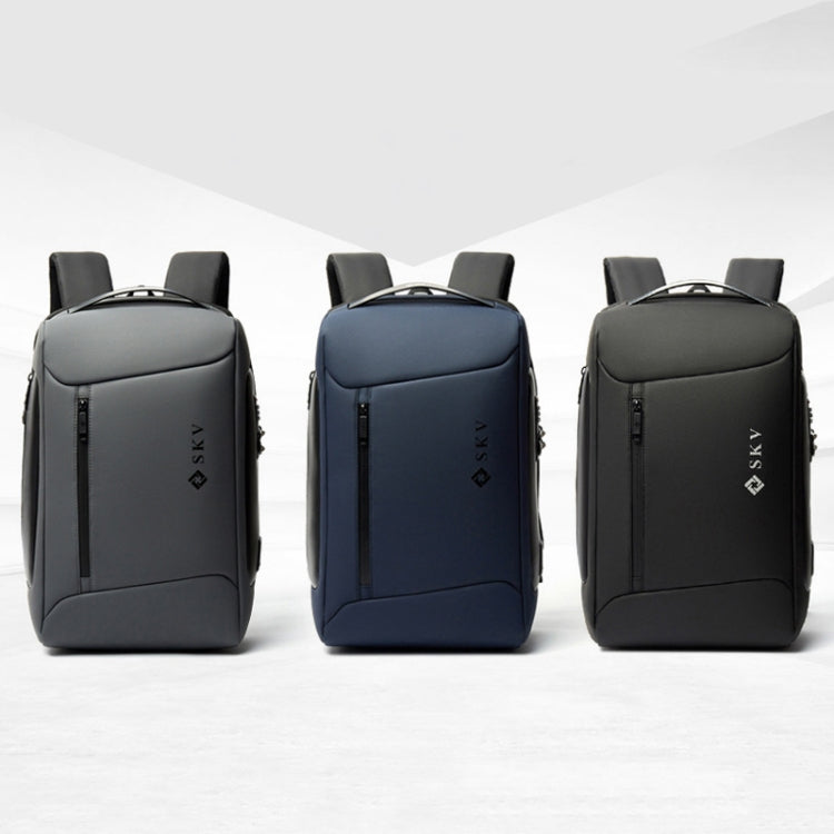 SKV B20430 Men Large Capacity Commute Computer Bag Business Casual Backpack(Blue) - free shipping - PMC TechLife - Order now!